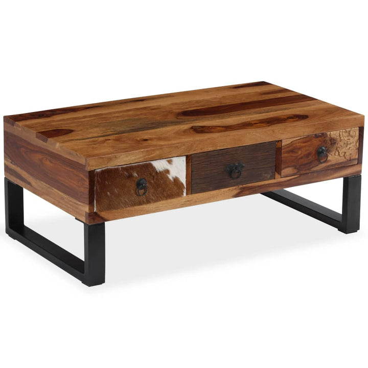 Couchtisch Massivholz Palisander 90X50X35 Cm