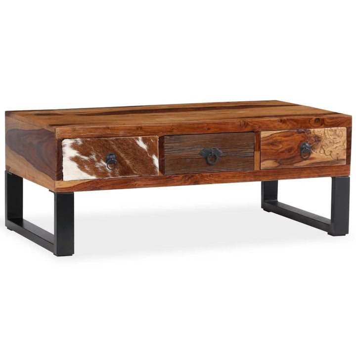 Couchtisch Massivholz Palisander 90X50X35 Cm