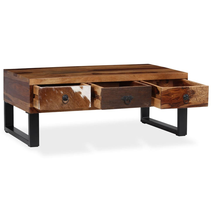 Couchtisch Massivholz Palisander 90X50X35 Cm