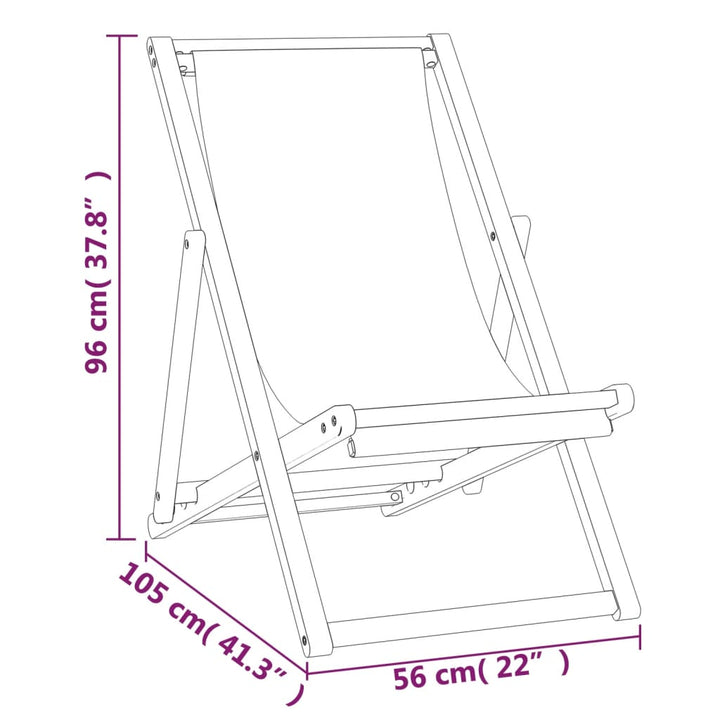 Liegestuhl Teak 56X105X96 Cm