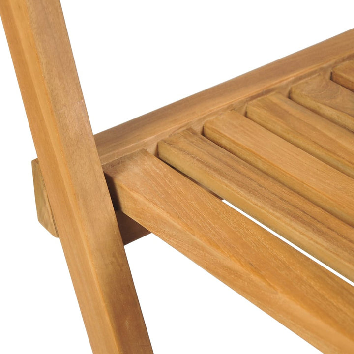 Klappbare Garten-Barhocker 2 Stk. Massivholz Teak Creme