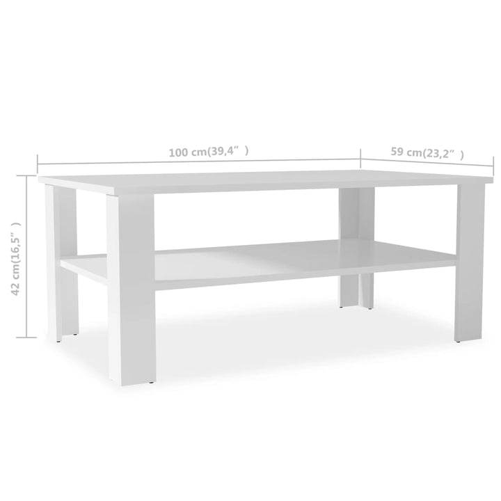 Couchtisch Holzwerkstoff 100X59X42 Cm