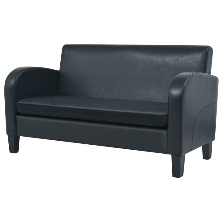 Sofa Kunstleder Schwarz