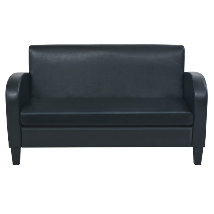 Sofa Kunstleder Schwarz