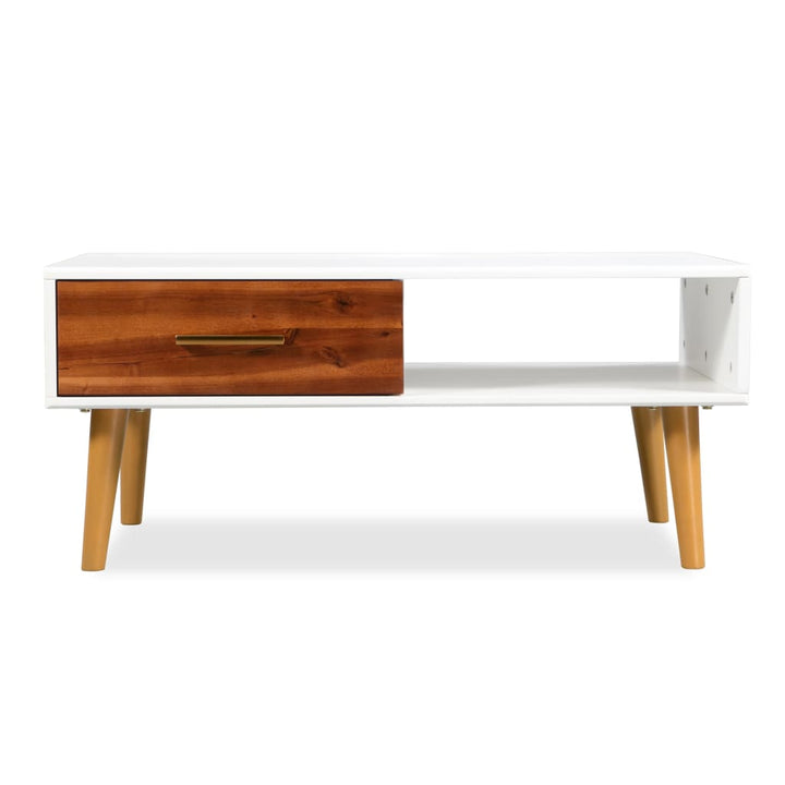 Couchtisch Massivholz Akazie 90X50X40 Cm