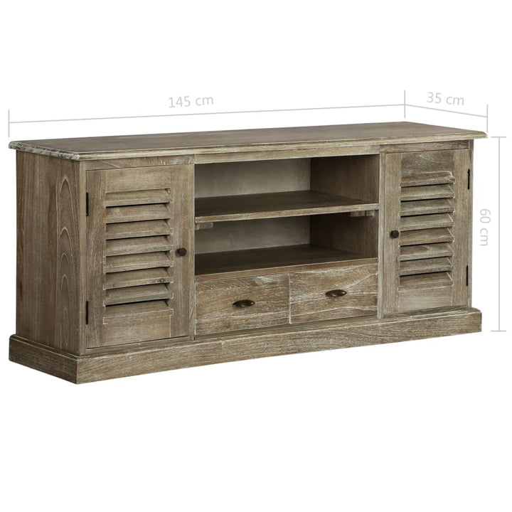 Tv-Schrank Mindiholz Massiv 145X35X60 Cm