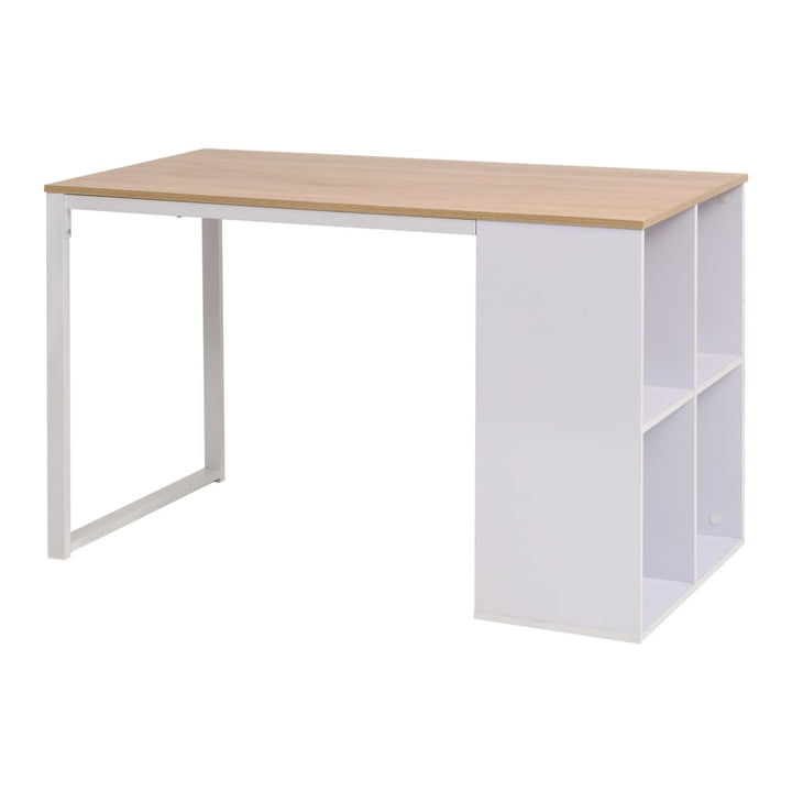 Schreibtisch 120×60×75 Cm Eichenbraun Und Weiß