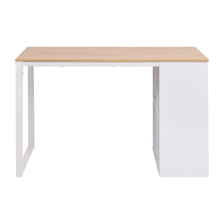 Schreibtisch 120×60×75 Cm Eichenbraun Und Weiß