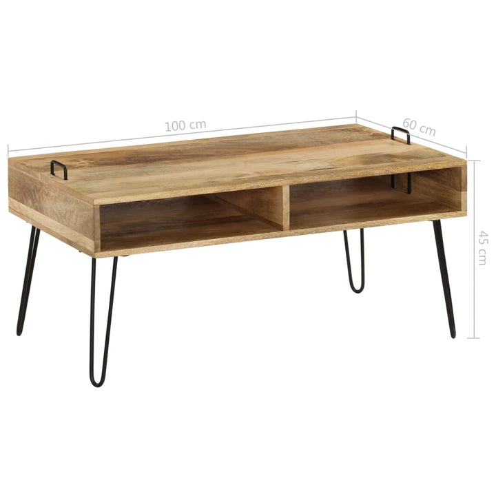 Couchtisch Massivholz Mango 100X60X45 Cm