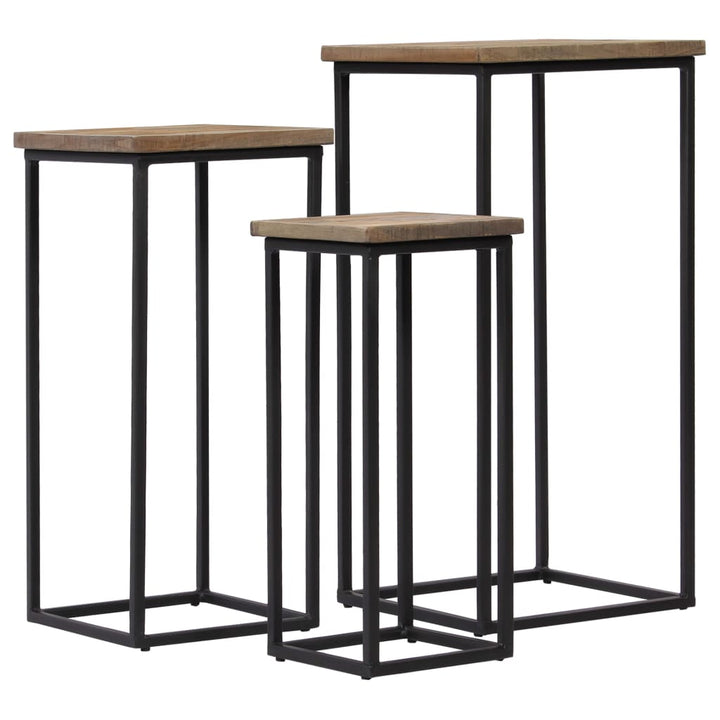 Beistelltisch-Set 3-Tlg. Recyceltes Teak