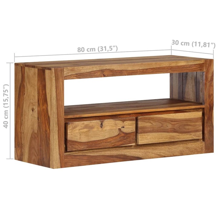 Tv-Schrank Massivholz Palisander 80X30X40 Cm