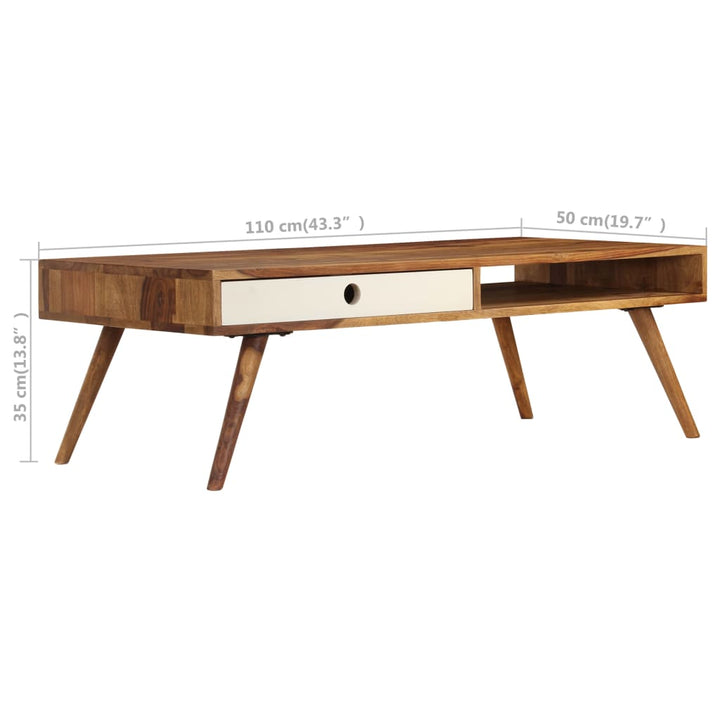 Couchtisch 110X50X35 Cm Massivholz Palisander