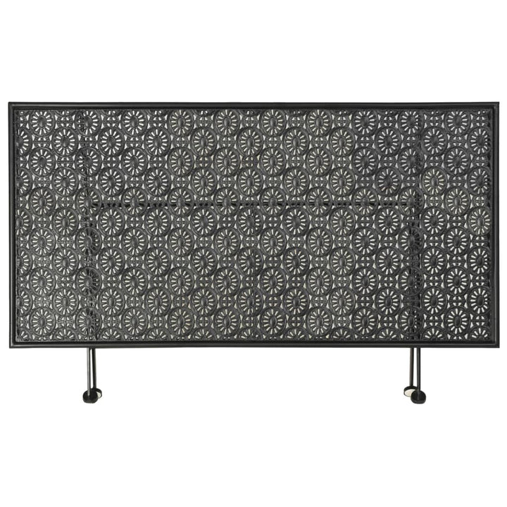 Couchtisch Klappbar Vintage-Stil Metall 100X50X45 Cm Schwarz