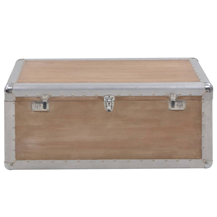 Aufbewahrungsbox Tannenholz Massiv 91X52X40 Cm Braun