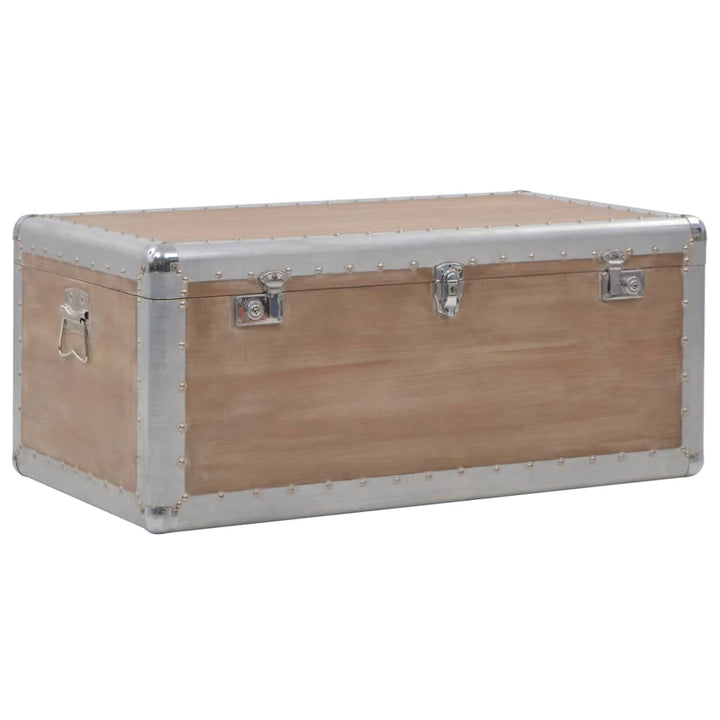 Aufbewahrungsbox Tannenholz Massiv 91X52X40 Cm Braun