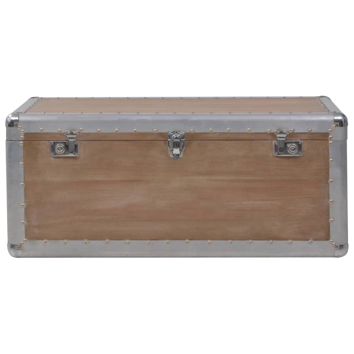 Aufbewahrungsbox Tannenholz Massiv 91X52X40 Cm Braun