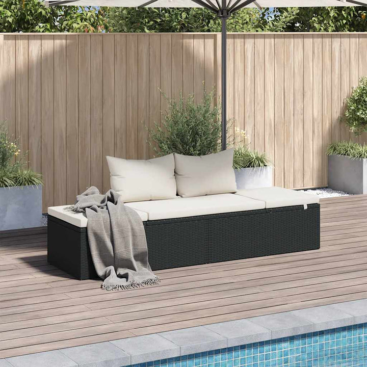 Gartenbett 195×60 Cm Poly Rattan