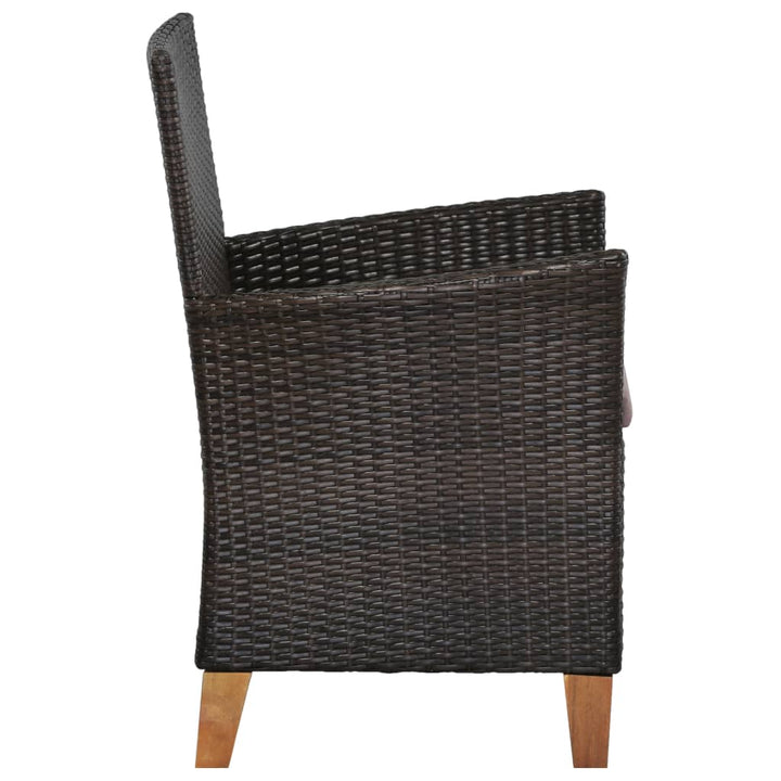 Gartenstühle Mit Polstern 2 Stk. Poly Rattan