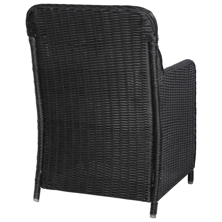 Gartenstühle Mit Polster 2 Stk. Poly Rattan Schwarz