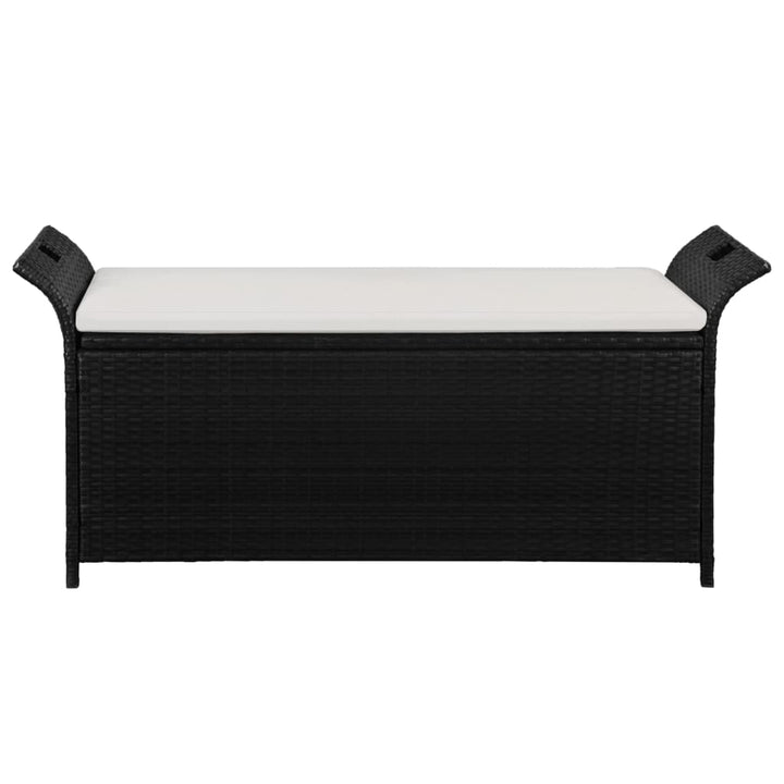 Truhenbank Mit Polster 138 Cm Poly Rattan