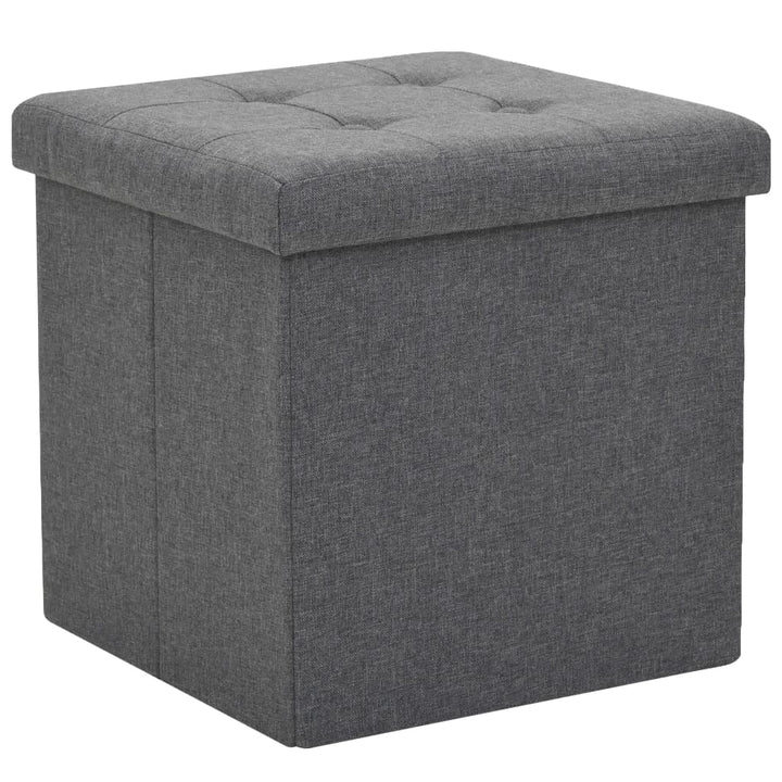 Hocker Mit Stauraum Leinenoptik