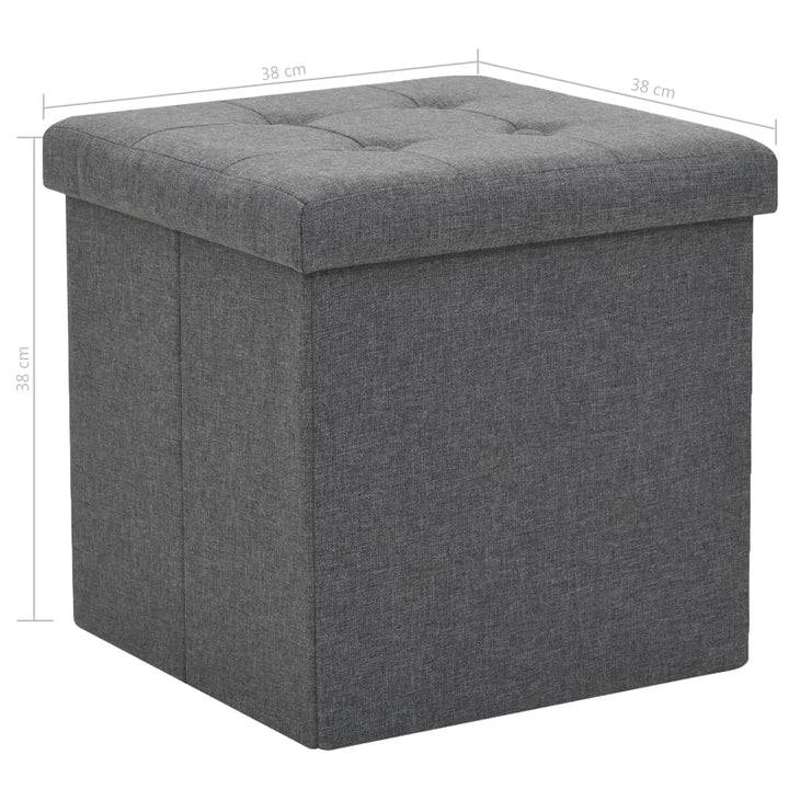 Hocker Mit Stauraum Leinenoptik