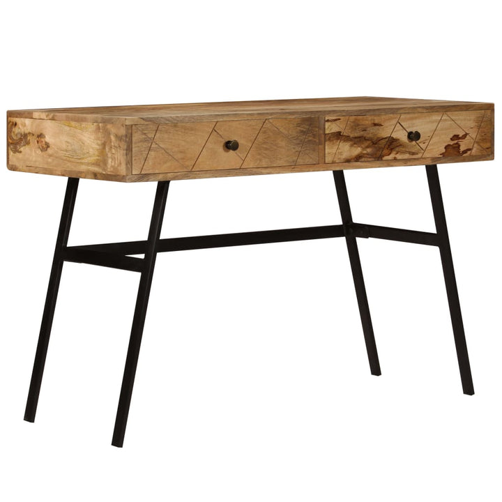 Schreibtisch Mit Schubladen Massivholz Mango 110×50×76 Cm