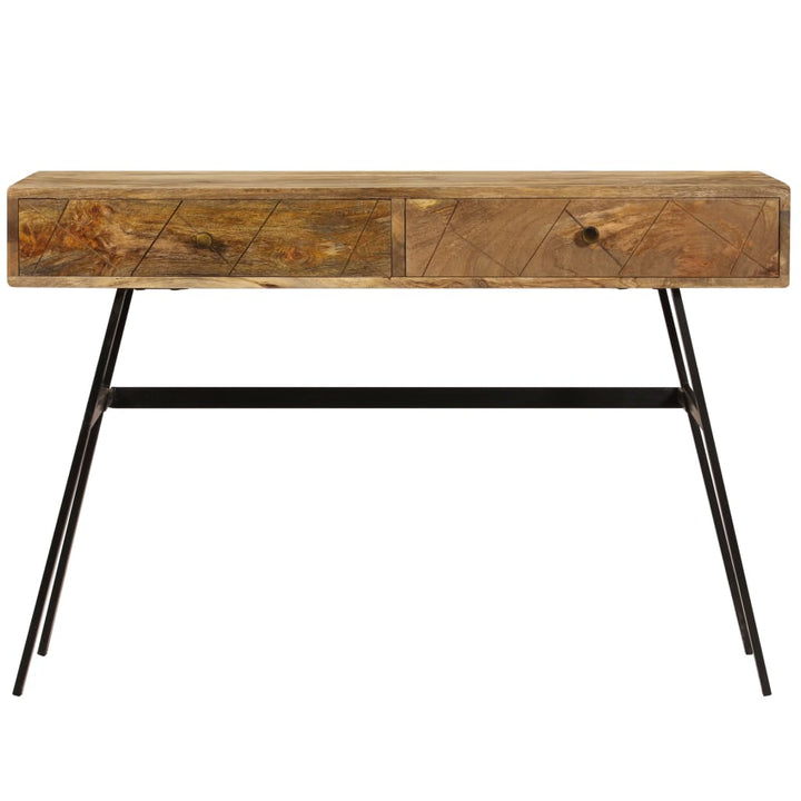 Schreibtisch Mit Schubladen Massivholz Mango 110×50×76 Cm