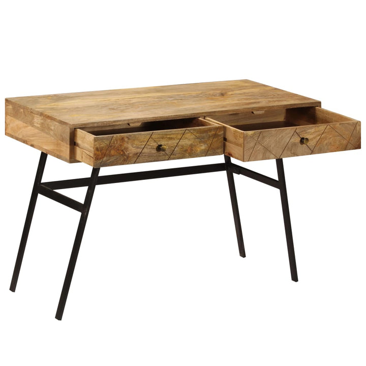 Schreibtisch Mit Schubladen Massivholz Mango 110×50×76 Cm