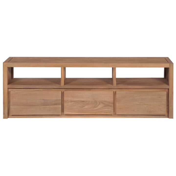 Tv-Schrank Massivholz Teak Natur 120×30×40 Cm