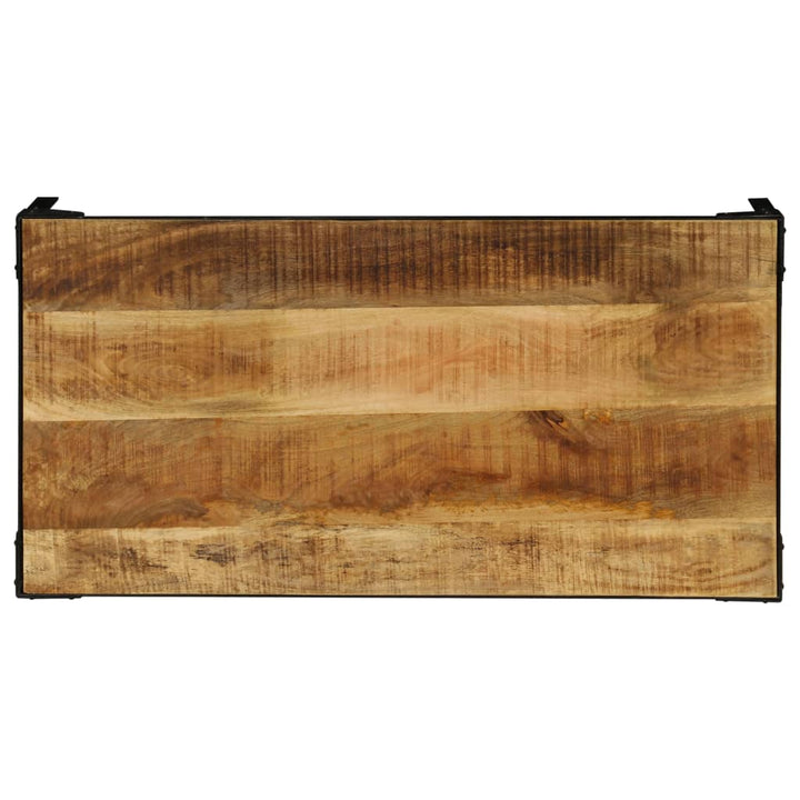 Couchtisch Raues Massives Mangoholz Und Stahl 110 Cm