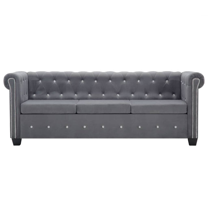 Chesterfield Sofa Samtbezug 199X75X72 Cm