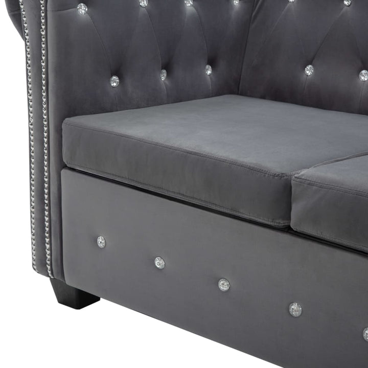 Chesterfield Sofa Samtbezug 199X75X72 Cm