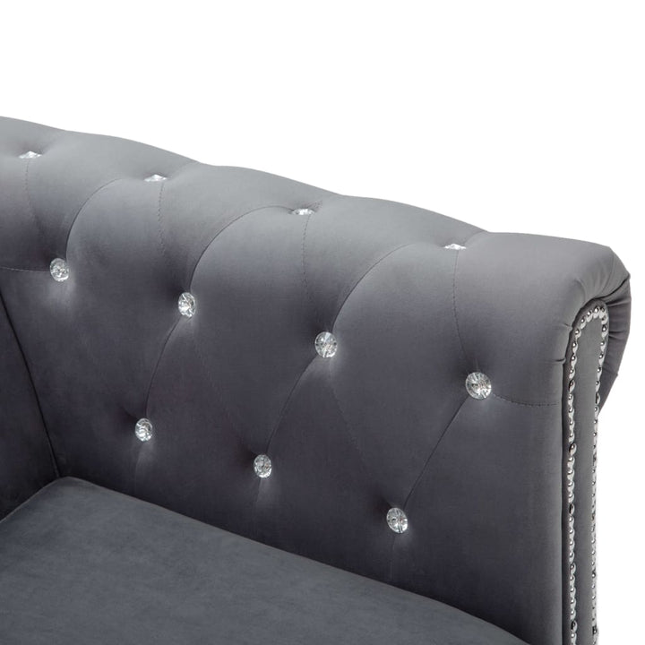 Chesterfield Sofa Samtbezug 199X75X72 Cm