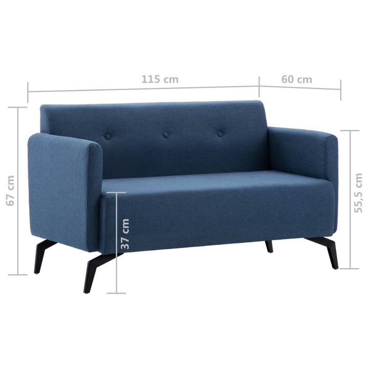 2-Sitzer-Sofa Stoffbezug 115 X 60 X 67 Cm