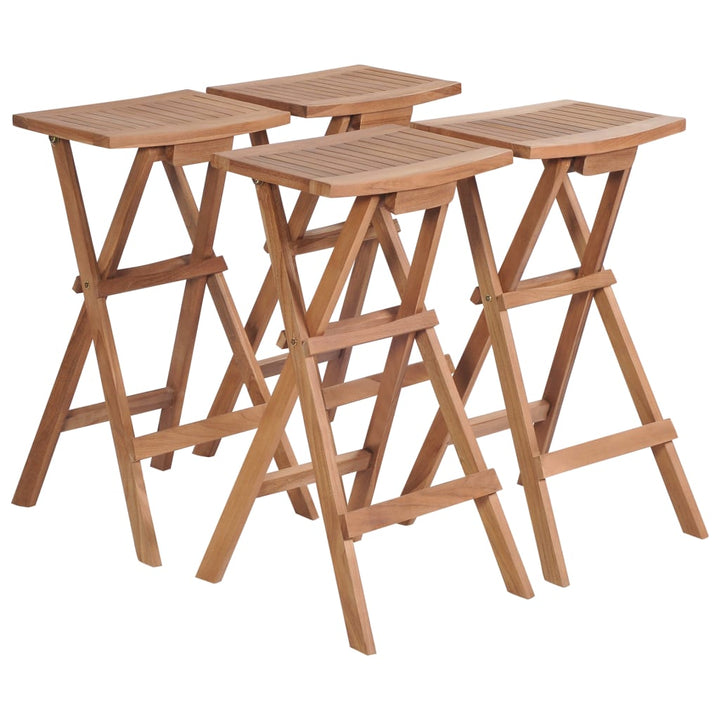 Klappbare Barhocker 2 Stk. Massivholz Teak