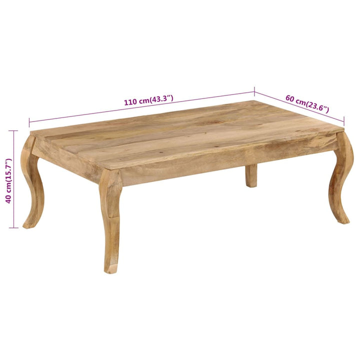 Couchtisch 110 X 60 X 40 Cm Mangoholz Massiv