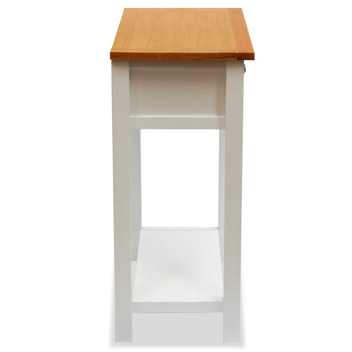 Beistelltisch 50X32X75 Cm Massivholz Eiche