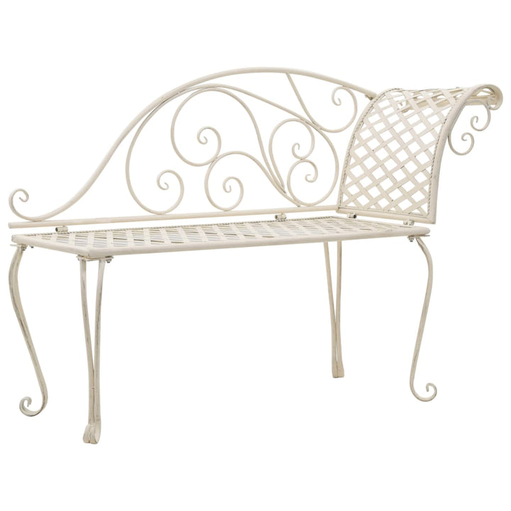 Garten-Chaiselongue 128 Cm Stahl Antik