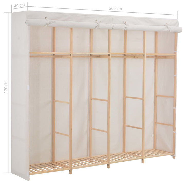 Kleiderschrank 200 X 40 X 170 Cm Stoff