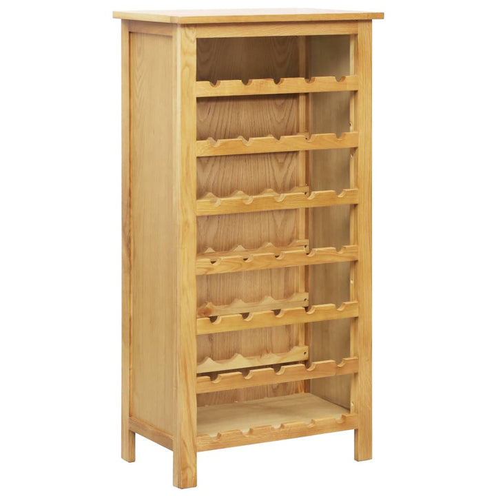 Weinschrank 56 X 32 X 110 Cm Massivholz Eiche Braun