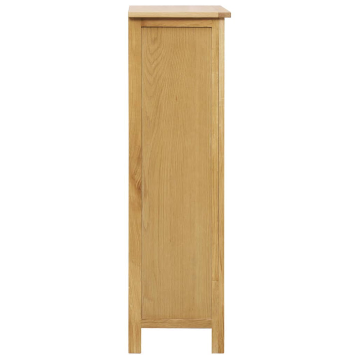 Weinschrank 56 X 32 X 110 Cm Massivholz Eiche Braun