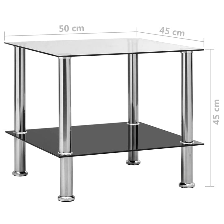 Beistelltisch 45X50X45 Cm Hartglas