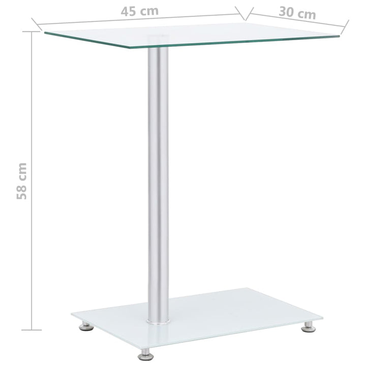 Beistelltisch U-Form Transparent 45X30X58 Cm Hartglas