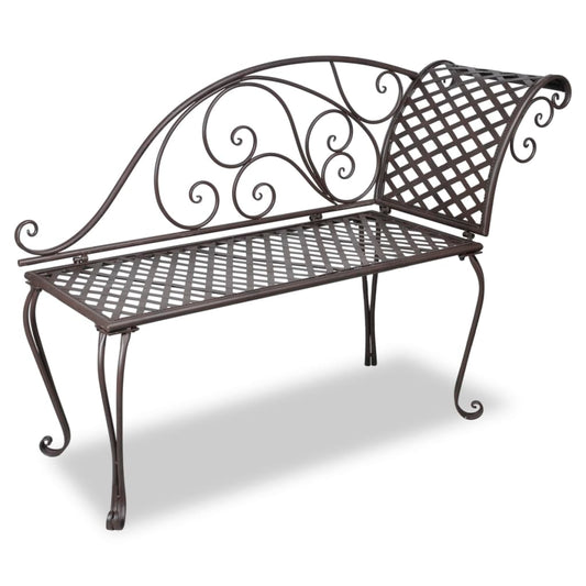 Garten-Chaiselongue 128 Cm Stahl Antik