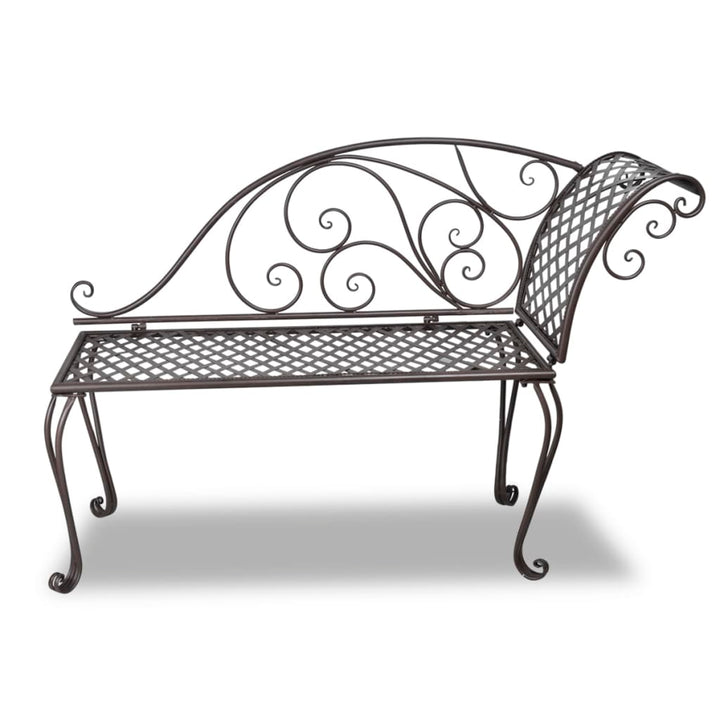 Garten-Chaiselongue 128 Cm Stahl Antik