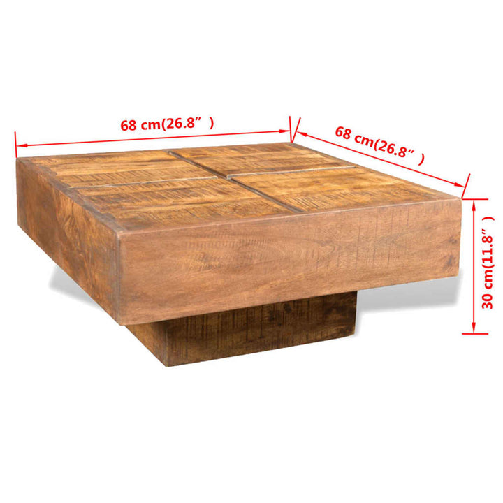 Couchtisch Braun Quadratisch Massivholz Mango