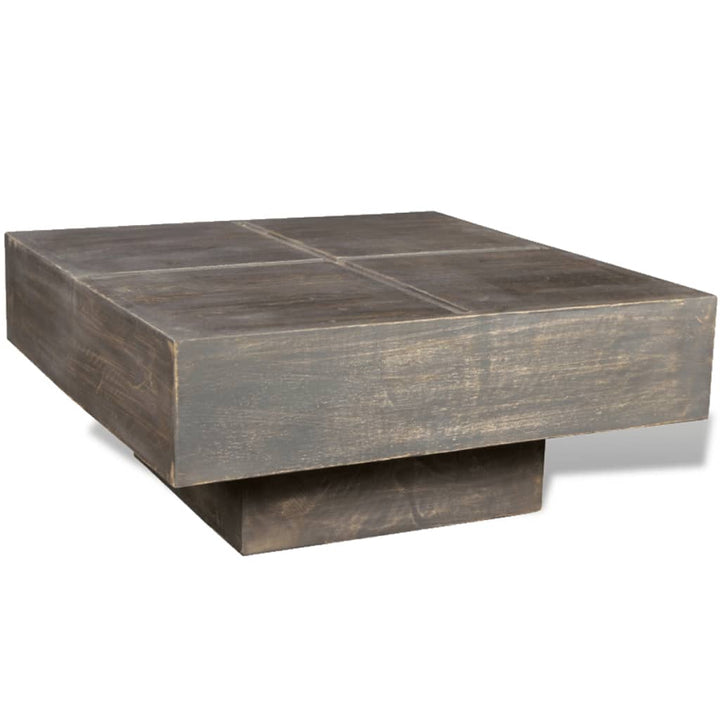 Couchtisch Braun Quadratisch Massivholz Mango