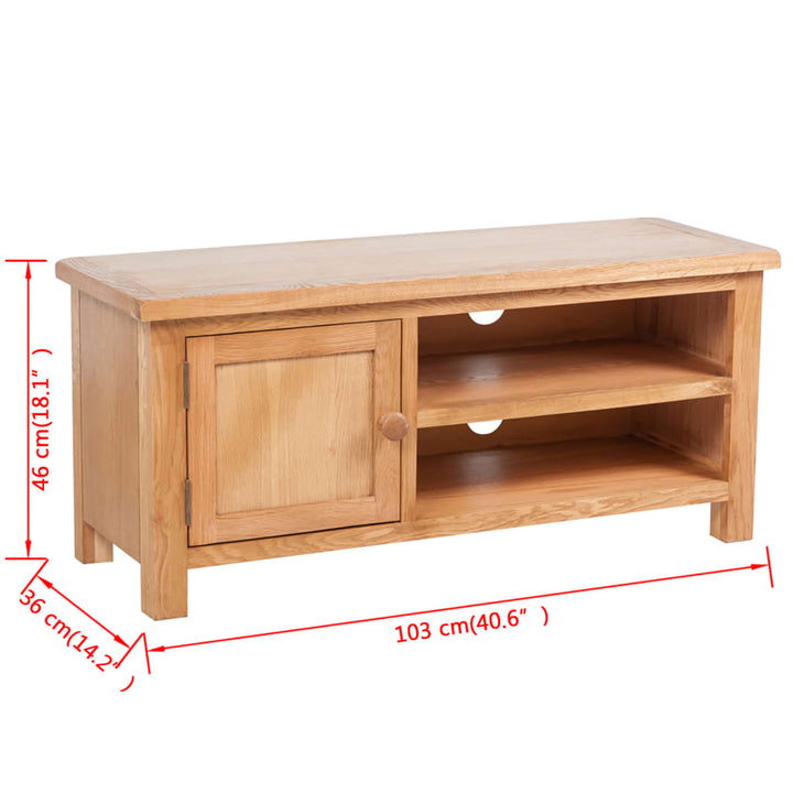 Tv-Schrank 103X36X46 Cm Massivholz Eiche