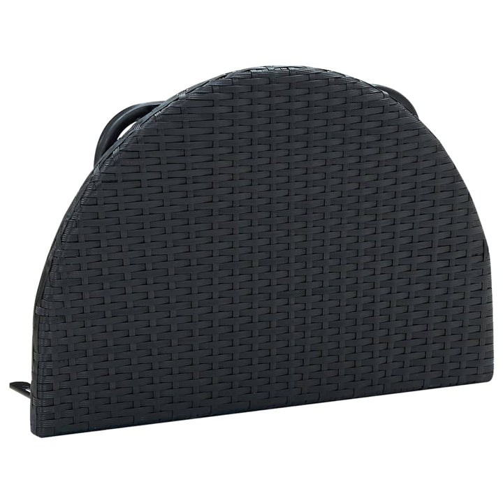 Balkontisch 60X60X32 Cm Schwarz Poly Rattan